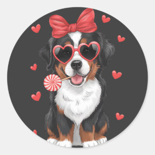 バレンタインズラブアンドベルネーズマウンテン棒つきキャンデーTr ラウンドシール