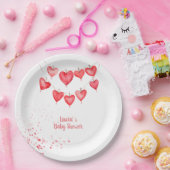バレンタインズリトルスウィートピンクベビー ペーパープレート (パーティー)
