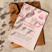 バレンタインズリトルスウィートピンク赤ちゃんシャワー 招待状