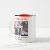 バレンタインズ最高のデイ夫がかわいい写真 ツートーンマグカップ (正面左)