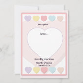 バレンタインズ·キャンディ·バースデー·パーティーの招待 招待状 (裏面)