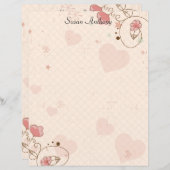 バレンタインソフトハート花留紙 (正面/裏面)