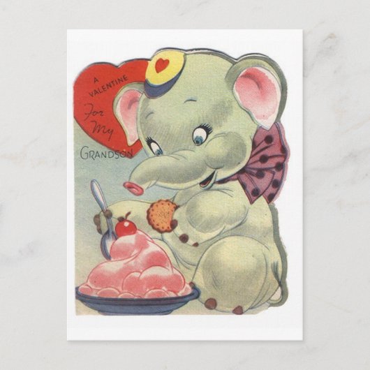 バレンタインゾウ シーズンポストカード (正面)