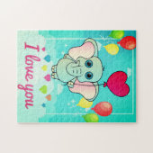 バレンタインゾウ ジグソーパズル (横)