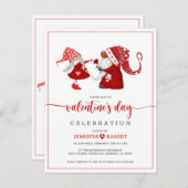 バレンタインタイポグラフィと格言 サンキューカード (正面/裏面)