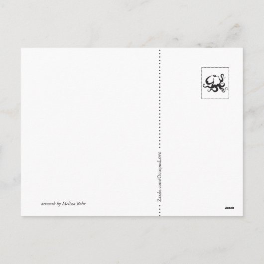 バレンタインタコハート シーズンポストカード (裏面)