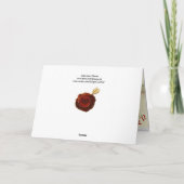 バレンタインチャイルドピエロ、ハート付き赤ワックスシール シーズンカード (裏面)