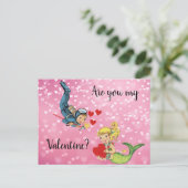 バレンタインチャイルドマーメイドとスキューバダイバー シーズンポストカード (スタンド正面)