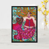 バレンタインチョコレートマーメイドカード カード (黄色い花)