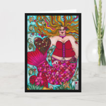 バレンタインチョコレートマーメイドカード