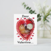 バレンタインチョコレート入りガラスハート シーズンポストカード (スタンド正面)