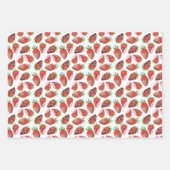 バレンタインチョコレート&ストロベリースイーツ ラッピングペーパーシート (正面3)