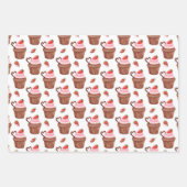 バレンタインチョコレート&ストロベリースイーツ ラッピングペーパーシート (正面2)
