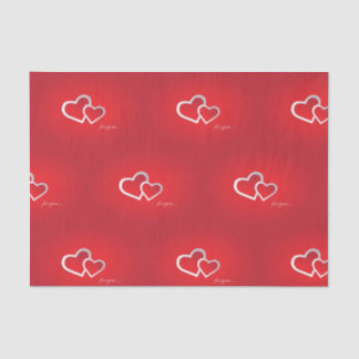 バレンタインティッシュペーパー 薄葉紙