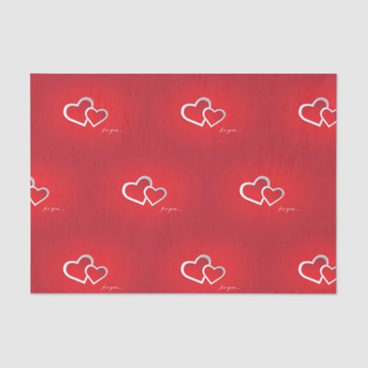 バレンタインティッシュペーパー 薄葉紙 (正面)