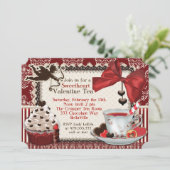 バレンタインティーパーティの招待状 招待状 (スタンド正面)