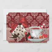 バレンタインティーパーティの招待状 招待状 (裏面)