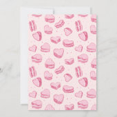 バレンタインテーマピンクハート誕生日パーティー サンキューカード (裏面)