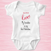 バレンタインテーマレッド生まれたばかりのラブトドラーボディスーツ ベビーボディスーツ
