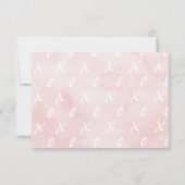 バレンタインテーマ水彩返信RSVPカード 出欠カード (裏面)