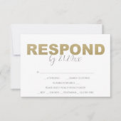 バレンタインテーマ返信RSVPカード 出欠カード (正面)