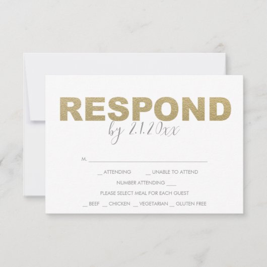 バレンタインテーマ返信RSVPカード 出欠カード (正面)