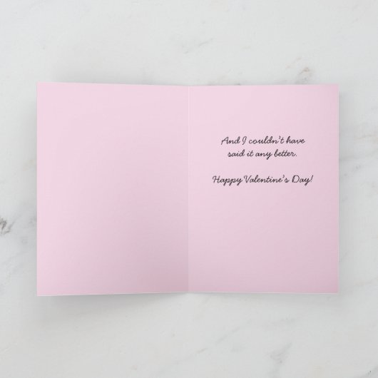 バレンタインデおもしろいーのかわいいお菓子ハート シーズンカード (内部)