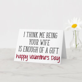 バレンタインデおもしろいー夫は贈り物を十分に カード