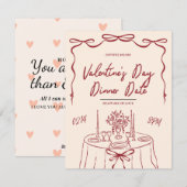 バレンタインディナーデート シーズンカード (正面/裏面)