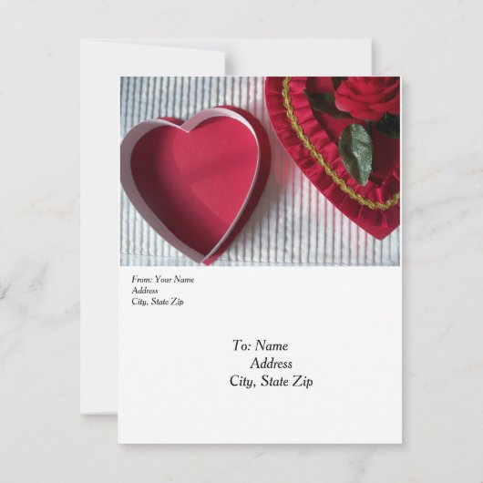 バレンタインディナーパーティの招待状 招待状 (裏面)