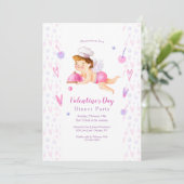 バレンタインディナーパーティの招待状 招待状 (スタンド正面)