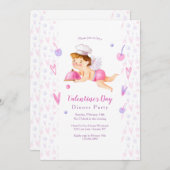 バレンタインディナーパーティの招待状 招待状 (正面/裏面)