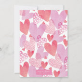 バレンタインディナー招待状とハート風船 セーブザデート (裏面)