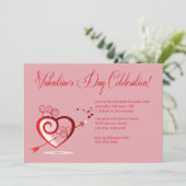バレンタインデイお祝い招待状 招待状 (スタンド正面)