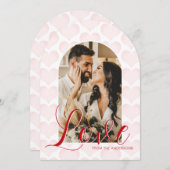 バレンタインデイアーチカスタムフォトカード 招待状 (正面/裏面)