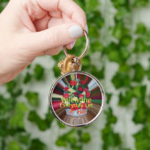 バレンタインデイアートプリント キーホルダー (手)