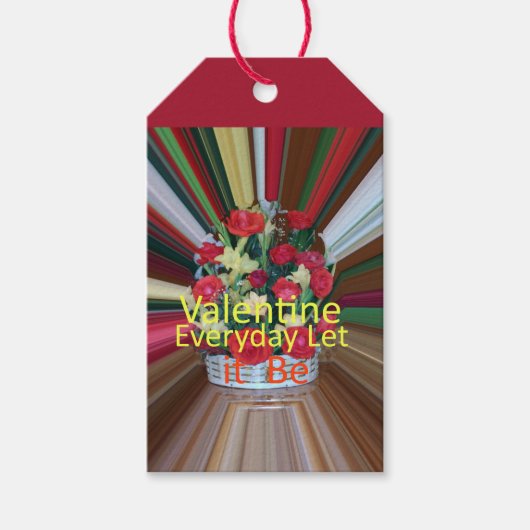 バレンタインデイアートプリント ギフトタグ (正面)