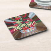 バレンタインデイアートプリント コースター (左側)