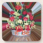 バレンタインデイアートプリント コースター (正面)