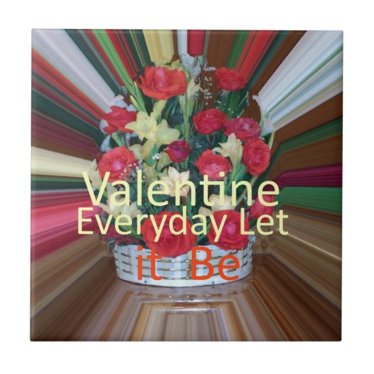 バレンタインデイアートプリント タイル (正面)