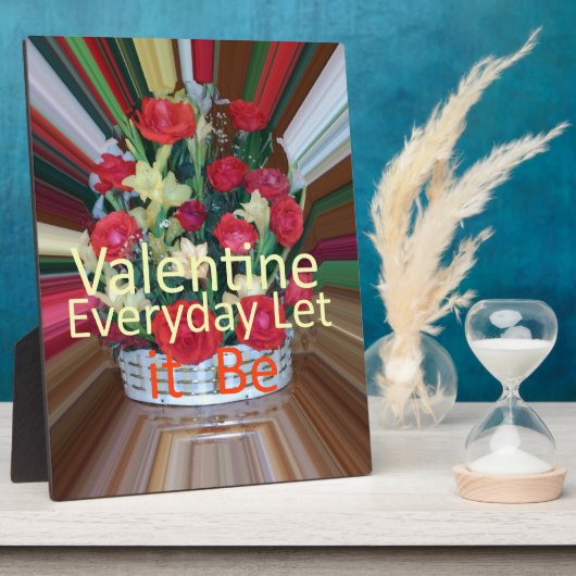 バレンタインデイアートプリント フォトプラーク (側面)