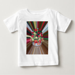 バレンタインデイアートプリント ベビーTシャツ