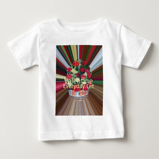 バレンタインデイアートプリント ベビーTシャツ (正面)