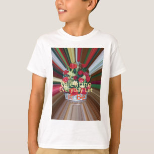 バレンタインデイアートプリント Tシャツ