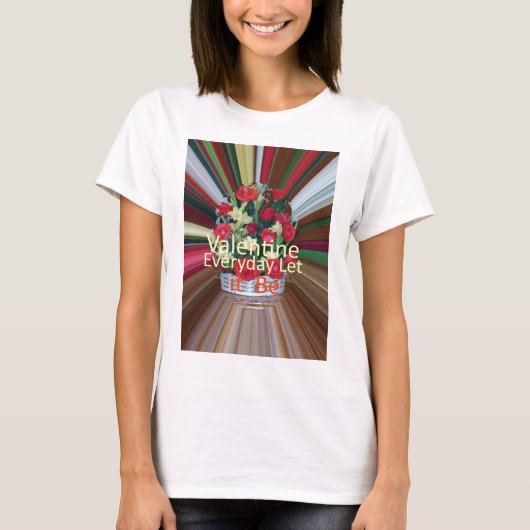 バレンタインデイアートプリント Tシャツ (正面)