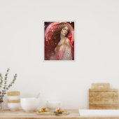 バレンタインデイウィメンガウンアールデコプリント ポスター (キッチン)