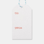 バレンタインデイエンジェルとハートギフトラベル ギフトタグ (裏面)