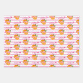 バレンタインデイオレンジライムレモン愛ギフト ラッピングペーパーシート (正面3)