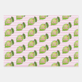 バレンタインデイオレンジライムレモン愛ギフト ラッピングペーパーシート (正面2)