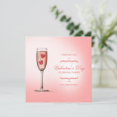 バレンタインデイカクテルパーティの招待状 招待状 (スタンド正面)